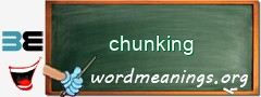 WordMeaning blackboard for chunking